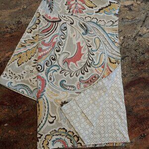 2 Nicole Miller KING Jada Medallion Paisley Cotton Pillow Shams 35x20"